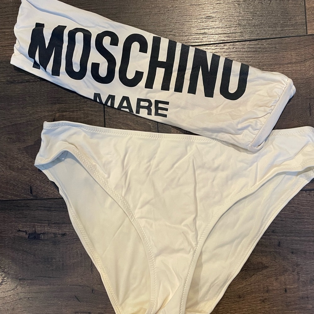 Moschino bandeau style bikini